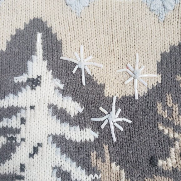 Vintage Festive Winter Theme Alfred Dunner Sweater - Picture 7 of 8